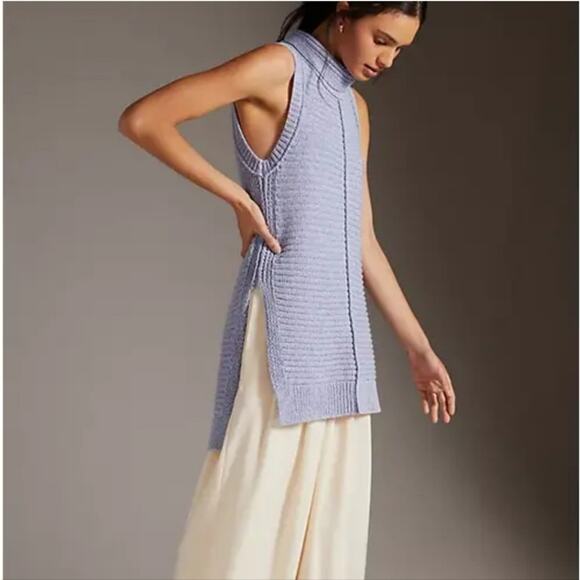 Pilcro Sweaters - Pilcro Periwinkle Turtleneck Sweater Vest